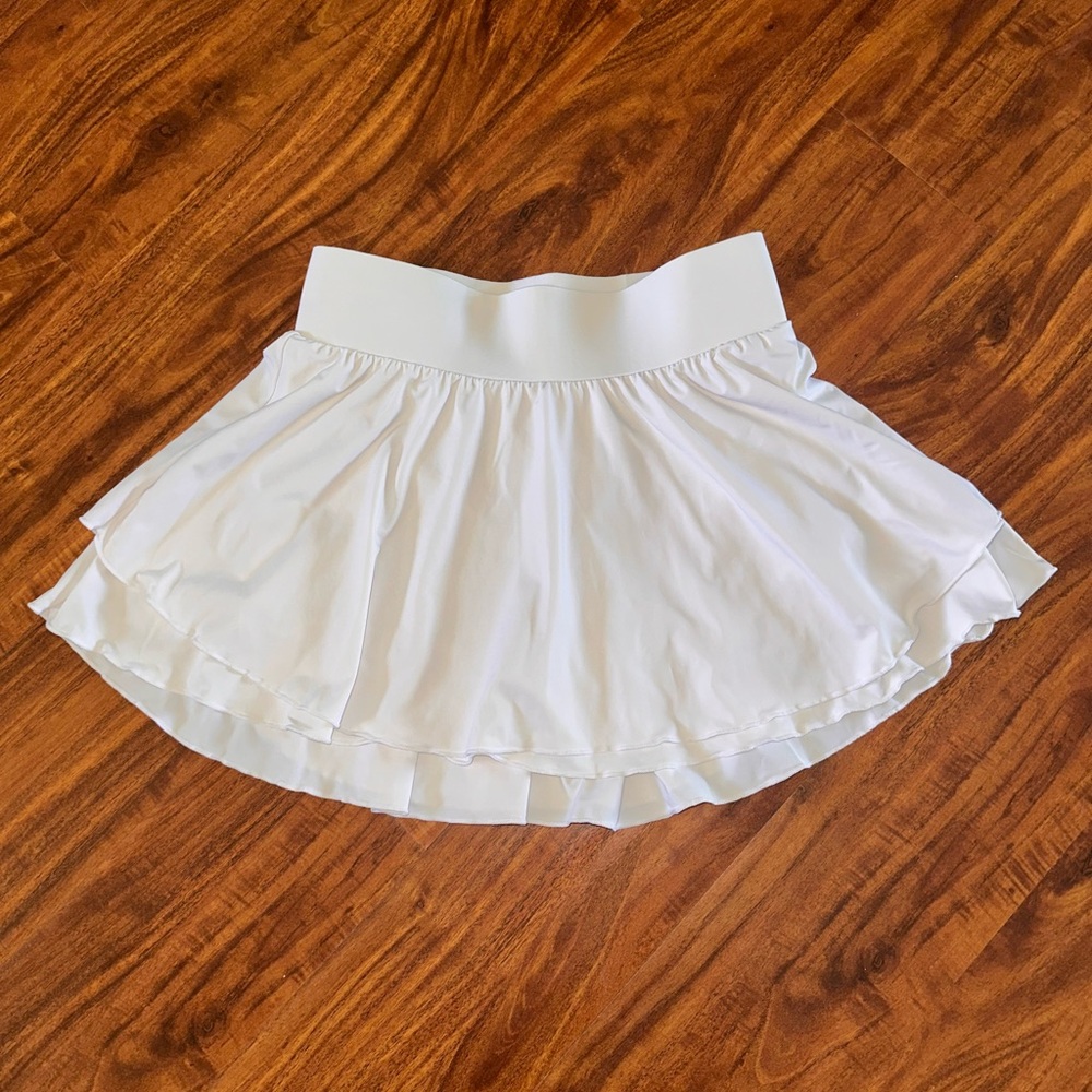 White Ruffled Women's Tennis Skirt